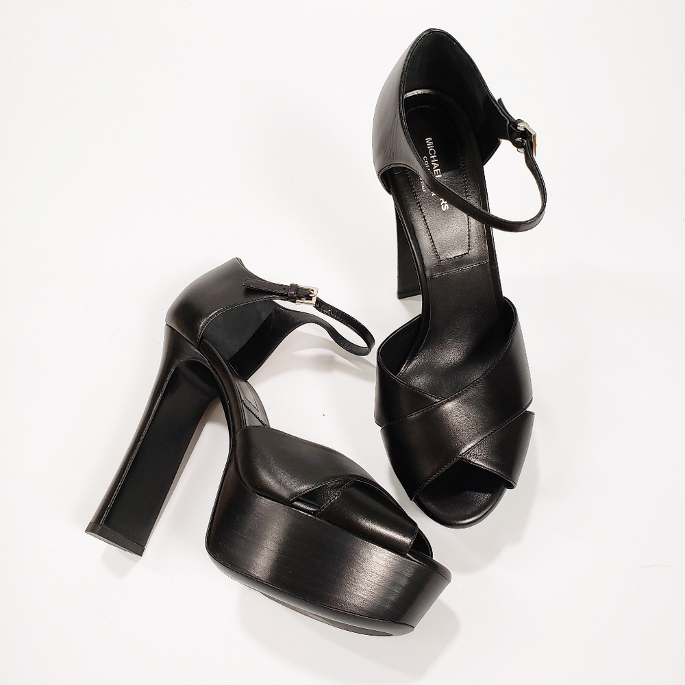 Michael Kors Collection Platform Sandal Pump Black - Picture 13 of 17